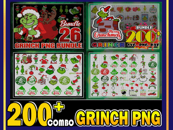 200+ grinch png bundle, grinch svg, merry christmas svg, grinch png, face grinch , grinch tree grinch png bundle, instant download cb921991415