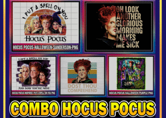 Bundle 5 Designs Hocus Pocus PNG, Hocus Pocus Halloween, Sanderson Sisters, Hocus Pocus Characters, Sublimation Design PNG, Digital Download CB1050512221
