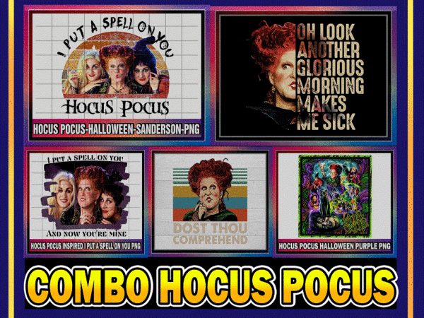 Bundle 5 designs hocus pocus png, hocus pocus halloween, sanderson sisters, hocus pocus characters, sublimation design png, digital download cb1050512221