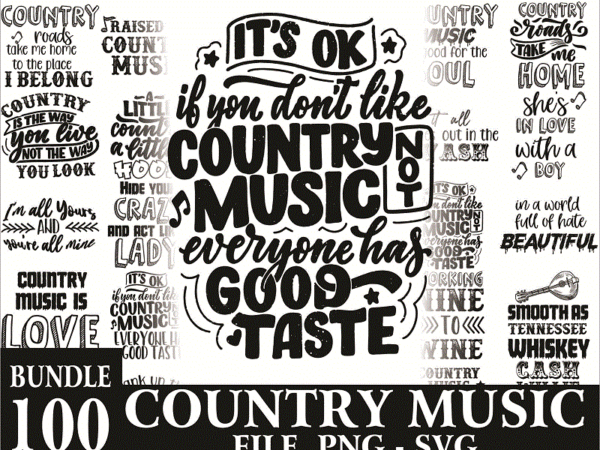 Bundle 100 country music svg/png files for cricut, country music svg, music svg bundle, music svg shirt, music lovers svg, instant download 1015565186 t shirt template