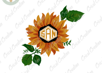 Sunflower , Sunflower Clipart Diy Crafts,Sunflower Lover Png Files , Sunflower Pattern Silhouette Files, Sunflower Art Cameo Htv Prints t shirt template vector