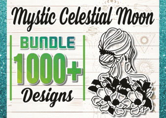 1000+ Mystic Celestial Moon Mystical svg, Crystal Moon svg, Celestial svg, Moon Phase svg, Moon Cat svg, Mystic Cat svg, Svg Files for cricut, 1038165680