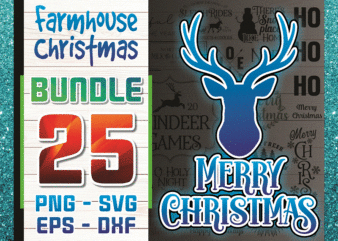 25 Christmas SVG Bundle, Christmas SVG Files For Cricut, Christmas Sign Bundle, Digital Download 1067677462