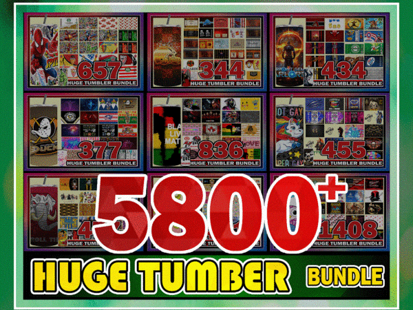Combo tumber 5795 designs 20oz skinny straight & tapered bundle, bundle template for sublimation, full tumbler, png digital download 1000796046