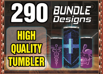 290 High Quality Tumbler Designs 20oz Skinny Straight Bundle, Bundle Template for Sublimation, Full Tumbler Wrap, PNG Digital Download 1001247386