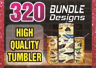 320 High Quality Tumbler Designs 20oz Skinny Straight Bundle, Bundle Template for Sublimation, Full Tumbler Wrap, PNG Digital Download 1001247386