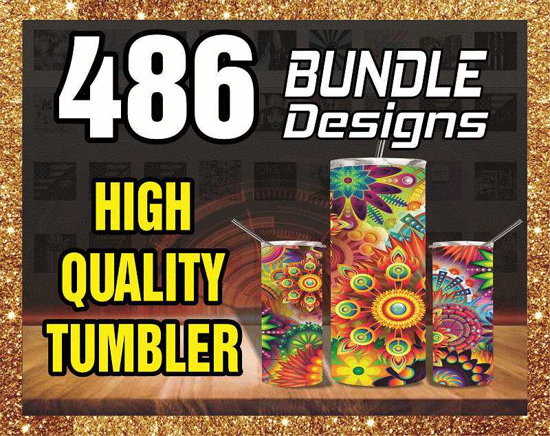 486 High Quality Tumbler Designs 20oz Skinny Straight Bundle, Bundle Template for Sublimation, Full Tumbler Wrap, PNG Digital Download 1001247386