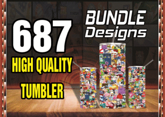 687 High Quality Tumbler Designs 20oz Skinny Straight Bundle, Bundle Template for Sublimation, Full Tumbler Wrap, PNG Digital Download 1001247386