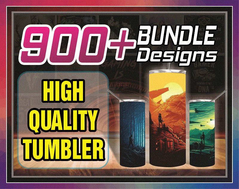 900 High Quality Tumbler Designs 20oz Skinny Straight Bundle, Bundle Template for Sublimation, Full Tumbler Wrap, PNG Digital Download 1001247386