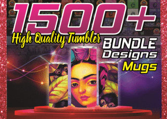 1500 High Quality Tumbler Designs 20oz Skinny Straight Bundle, Bundle Template for Sublimation, Full Tumbler Wrap, PNG Digital Download 1001247386