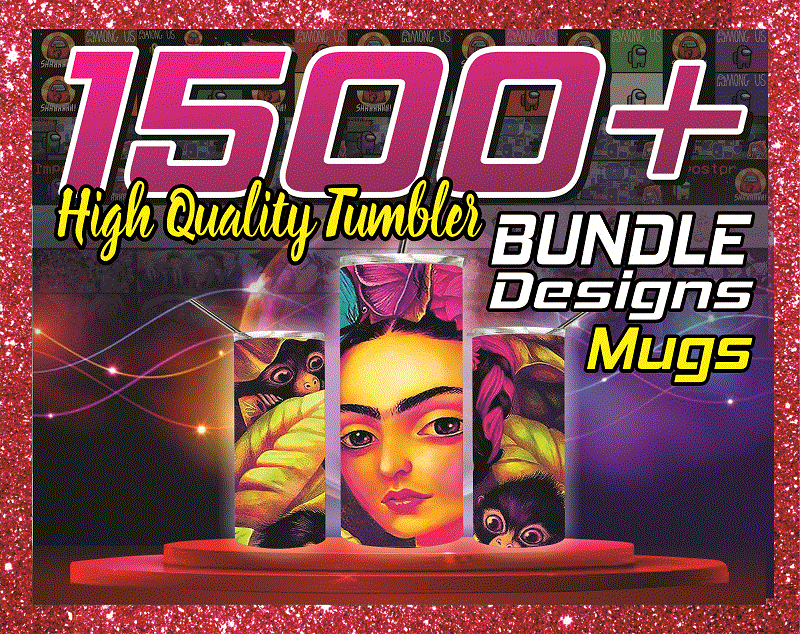 1500 High Quality Tumbler Designs 20oz Skinny Straight Bundle, Bundle Template for Sublimation, Full Tumbler Wrap, PNG Digital Download 1001247386