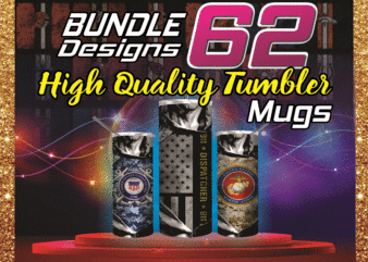 Bundle 62 high quality tumber designs , 20oz skinny straight, template for sublimation, digital download, tumbler digital, digital file 1014591399