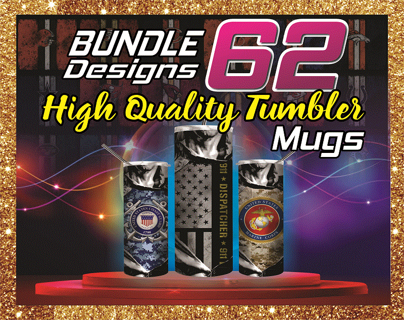 Bundle 62 High Quality Tumber Designs , 20oz Skinny Straight, Template For Sublimation, Digital Download, Tumbler Digital, Digital File 1014591399