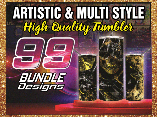 99 artistic & multi style designs , 20oz skinny straight bundle, template for sublimation, digital download, tumbler digital 1014591399