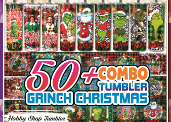 50+ combo tumbler grinch christmas tumbler png - christmas 2021 tumbler png, 20 oz skinny digital file, tumbler digital 8808122011