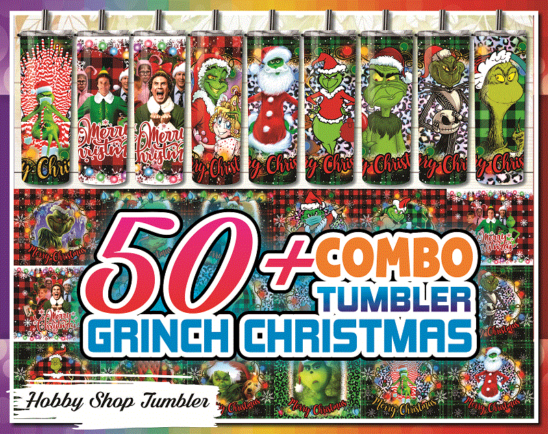 50+ combo Tumbler Grinch Christmas Tumbler PNG – Christmas 2021 Tumbler PNG, 20 oz Skinny Digital File, Tumbler DIgital 8808122011