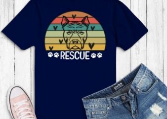 Pitbull rescue Animal Rescue Team Dog Lover TShirt design svg