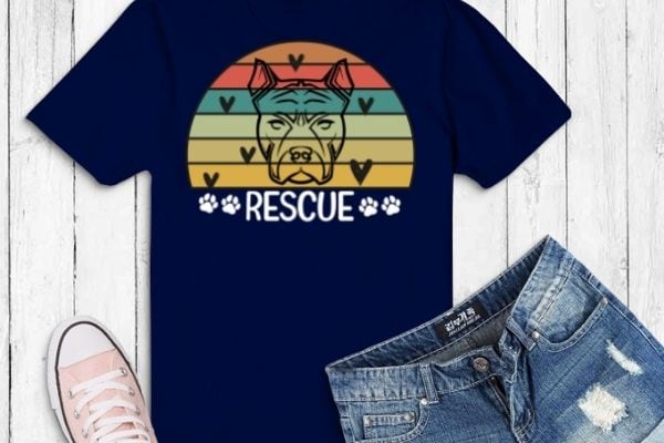Pitbull rescue animal rescue team dog lover tshirt design svg