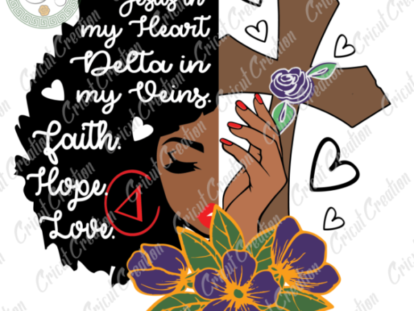 Beliefs, christian cross diy crafts,jesus in my heart svg files for cricut, black girl flower silhouette files, trending cameo htv prints t shirt template