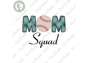 Baseball Sport ,Mom Squad Diy Crafts, White Baseball PNG Files For Cricut, Sport Game Silhouette Files, Trending Cameo Htv Prints t shirt template