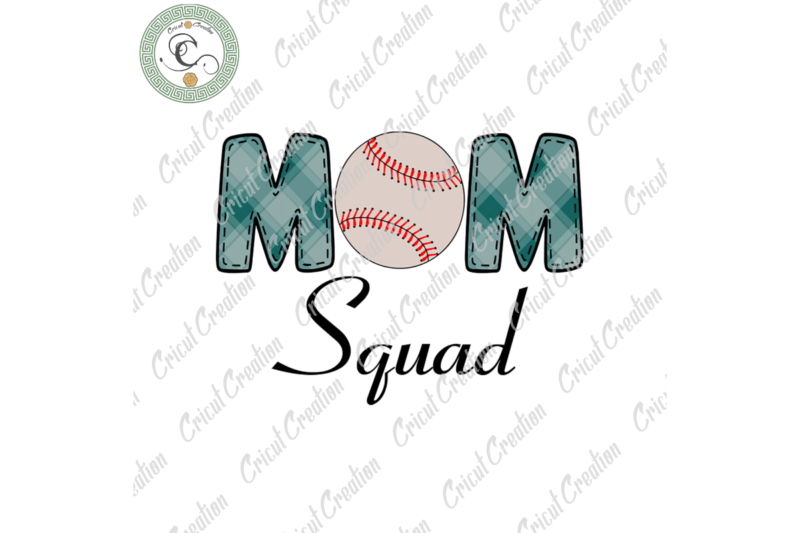 Baseball Sport ,Mom Squad Diy Crafts, White Baseball Svg Files For Cricut, Sport Game Silhouette Files, Trending Cameo Htv Prints