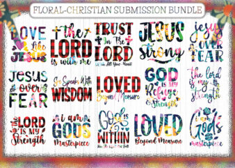 Floral-Christian Submission Bundle t shirt graphic design
