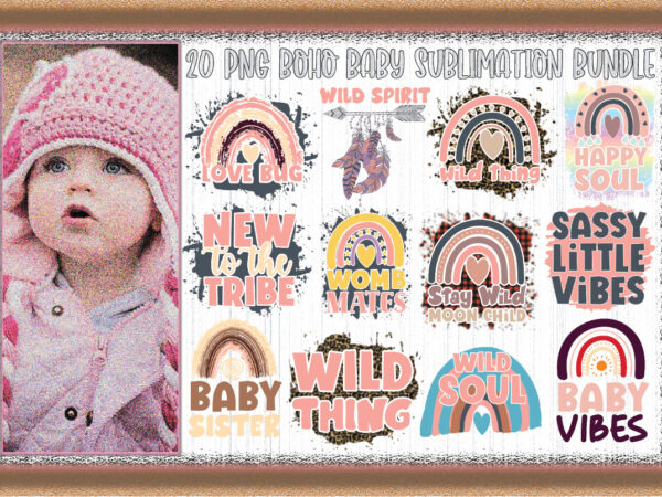 Boho baby svg bundl t shirt template