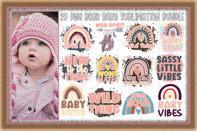 Boho Baby SVG Bundl