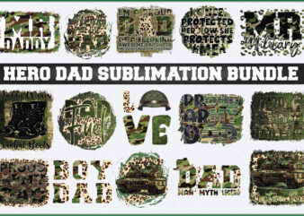Hero Dad Sublimation Bundle graphic t shirt