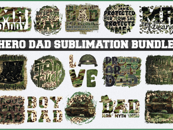 Hero dad sublimation bundle graphic t shirt