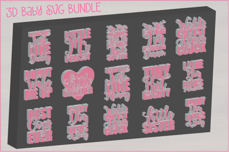 3D Baby SVG Bundle