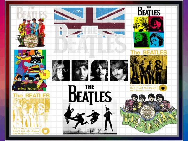 Bundle 17 designs the beathes png, paul mccartney, the beatles png, john lennon, george harrison, ringo starr, submilation, digital download 920192416