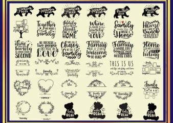 69 Ultimate Family Bundle Designs, Family Wall Frames SVG, Family Sayings svg, Family svg, Family Monograms svg, Cricut Laser Silhouette 968244051