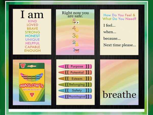 Maslow before bloom therapy posters, grounding, play therapy, playroom, counseling, affirmations, rainbow, statements, printable download 976344671 t shirt designs for sale