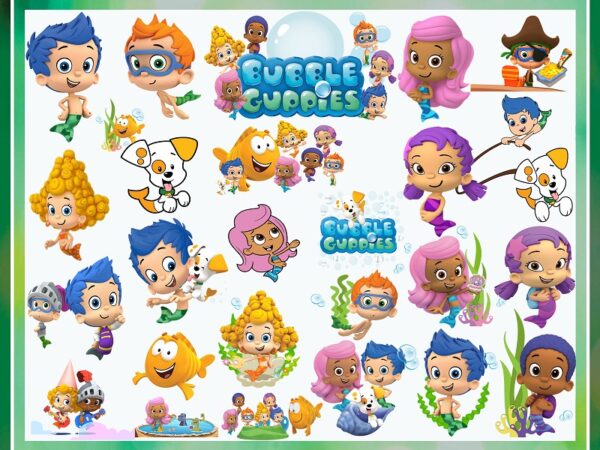 56 bubble guppies clip art digital designs, bubble guppies clip art, png images, instant download, graphics transparent background scrapbook 980321641