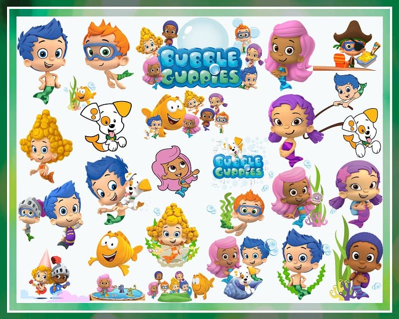 56 Bubble Guppies Clip Art Digital Designs, Bubble Guppies Clip Art, PNG Images, Instant Download, Graphics Transparent Background Scrapbook 980321641