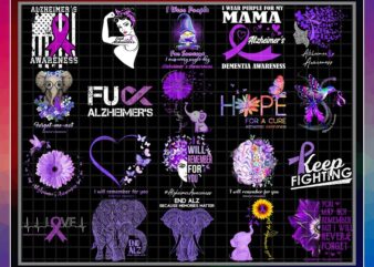 Bundle 30 Alzheimer’s Awareness png, Awareness Elephant Purple, I Will Remeber For You png, Foget Me Not, Submilation, Digital Download 922334668