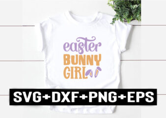 easter bunny girl vector clipart
