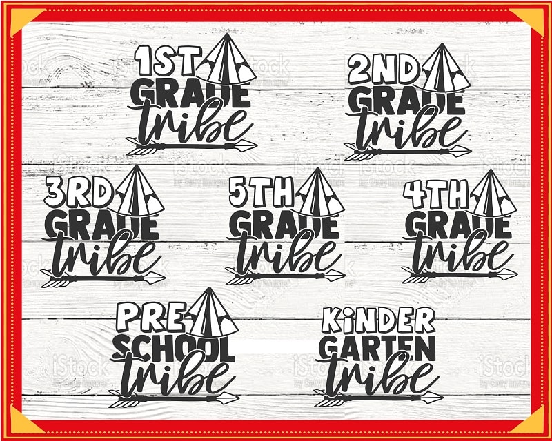 School Tribes SVG Bundle, 1st Grade – 2nd Grade – 3rd Grade – 4th Grade – 5th Grade Tribe, School Tribe, Kindergarten Tribe, Commercial Use 813810562
