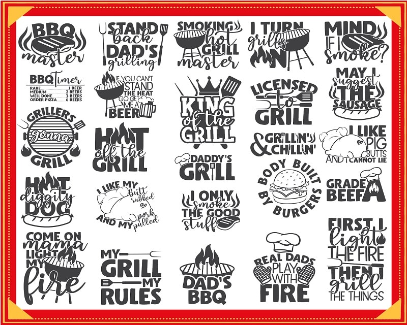 25 Barbecue Quotes SVG Bundle, Barbecue Cut File, BBQ Master Clipart, Dad’s BBQ Vector, Daddy’s Grill, Commercial Use, Instant Download 815251753