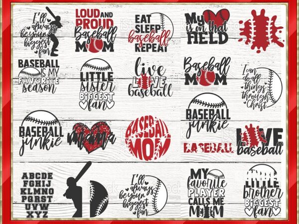 Baseball bundle designs, love baseball cut files, baseball mom, baseball t-shirt print, commercial use, instant download, printable vector 816207821