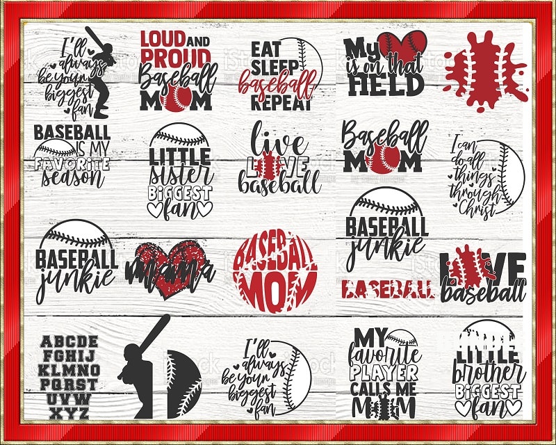 Baseball Bundle Designs, Love Baseball Cut Files, Baseball Mom, Baseball T-shirt Print, Commercial Use, Instant Download, Printable Vector 816207821