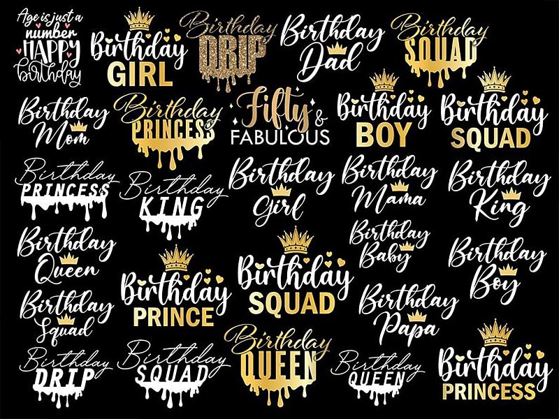 Birthday SVG Bundle, Birthday Princess Svg, Birthday Queen Svg, Birthday  Squad Svg, Shirt, Birthday King, Drip Cut File Silhouette Cricut 877467962  - Buy t-shirt designs