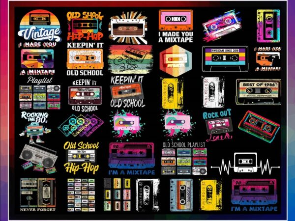 34 designs vintage mixtape png, vintage retro mixtape, i made you a mixtape, old school hip hop, rock out png, never forget cool 80s 90s 976408560