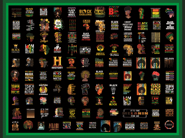 Bundle 100+ blakck history png, i am black history png, black history month png, black pride png, afro women png, sublimation digital 936211778 t shirt template