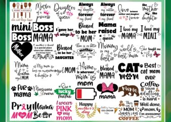 100 Designs Mom Bundle Svg, Mother Svg, Mama Svg, Mom Quotes Svg, Mom Sayings Svg, Mom Cut File, Mom Clipart, Mom Vector, Mom Printable 943679004