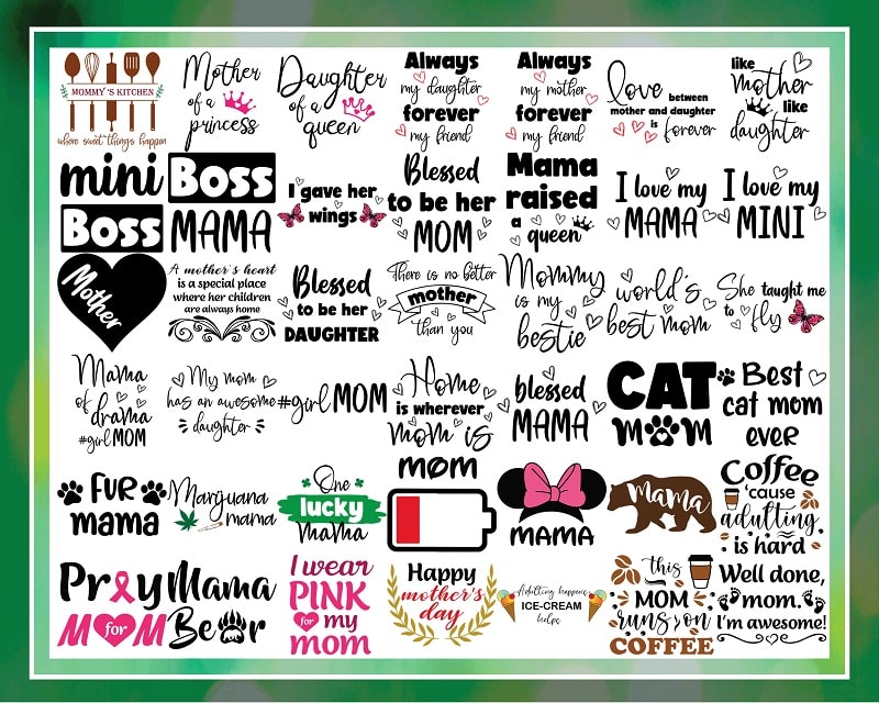 100 Designs Mom Bundle Svg, Mother Svg, Mama Svg, Mom Quotes Svg, Mom Sayings Svg, Mom Cut File, Mom Clipart, Mom Vector, Mom Printable 943679004