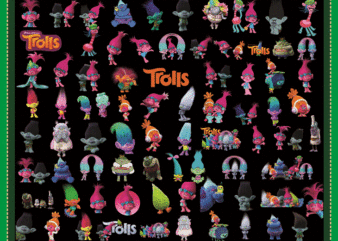 79 Trolls Clipart Png Bundle, Trolls Characters PNG, Printable Trolls Cartoon Images, Transparent Background, Instant Download 955938030