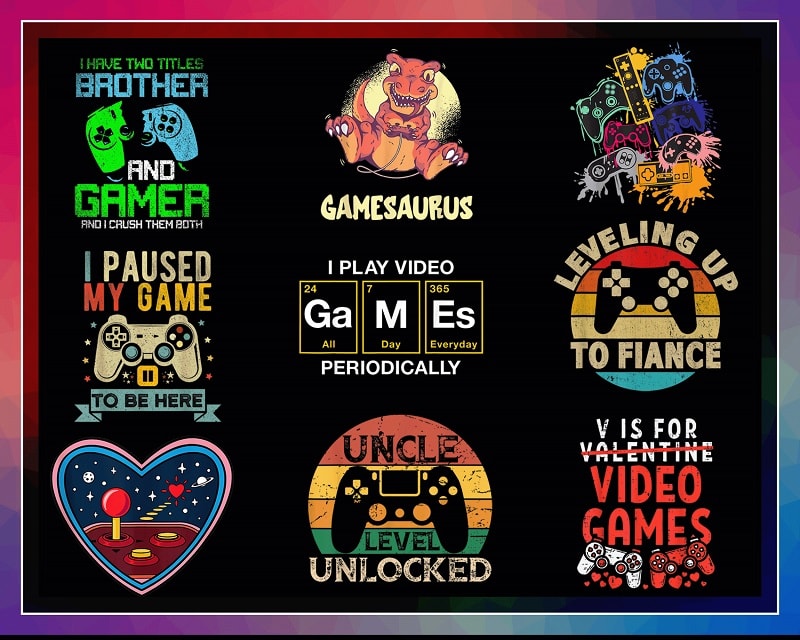 28 Designs Video Game Png Bundle, Funny Gamer PNG, Video Game Png, Eat Sleep Game Repeat Png, Classically Trained Png, Game Controller Png 952312913