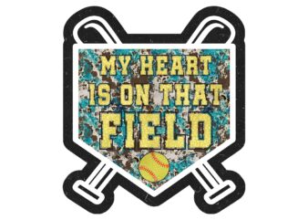 My Heart Is On That Field Tshirt Design